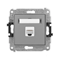MINI Prise ordinateur simple mécanisme 1xRJ45, cat.6, 8 broches gris mat