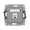 MINI Prise ordinateur simple mécanisme 1xRJ45, cat.6, 8 broches gris mat