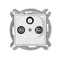 MINI RTV-SAT subscriber socket mechanism (2 antenna inputs) white
