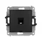 MINI Single computer socket mechanism 1xRJ45, cat. 5e, 8-pin, without description field, matt black