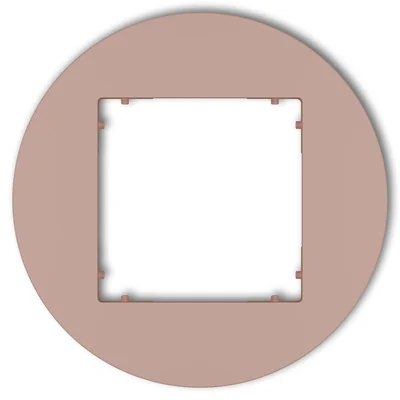 MINI Single Round Universal Frame, made of salmon-colored plastic