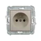 MINI Single socket mechanism with grounding 2P+Z (without current path shutters) taupe