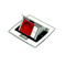 Mini-Tischbox 3M - Tischbox zur Montage von Normsteckdosen 22,5x45 mm (45x45 mm)