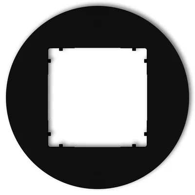 MINI Universal, cornice singola rotonda in plastica nera opaca