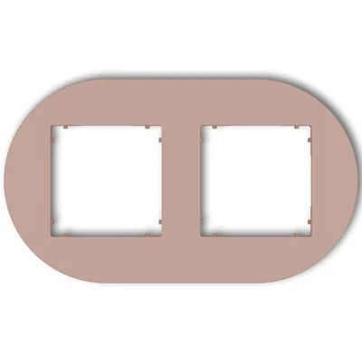 MINI universal double round frame made of salmon plastic