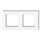 MINI universal double square frame made of white matt plastic
