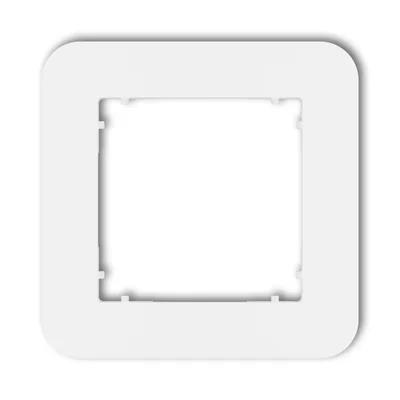 MINI Universal single rounded frame made of white plastic