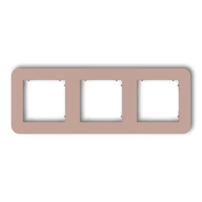 MINI Universal triple cadre arrondi en plastique saumon
