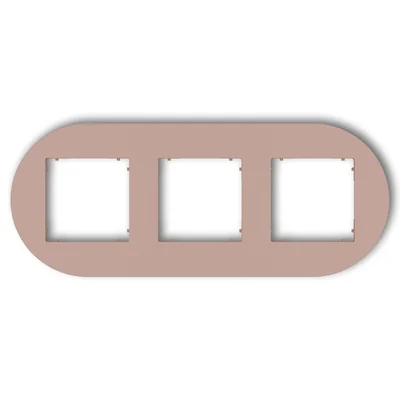 MINI universal triple round frame made of salmon plastic