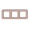 MINI Universale tripla cornice arrotondata in plastica color salmone