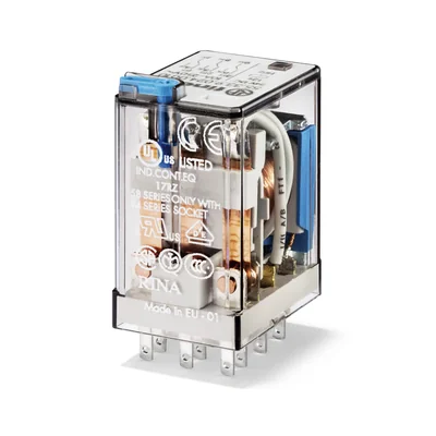 Miniatur-Industrierelais 3P; 10A; 24V DC; mit Testtaste; 55.33.9.024.0010