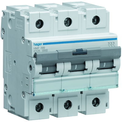 Miniature circuit breaker, 10kA, C, 3-pole, 125A char. c