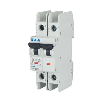 Miniature circuit breaker 2-pole NA version, 15A, C-Char