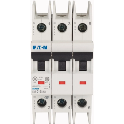 Miniature circuit breaker 3-pole NA version, 10A, C-Char