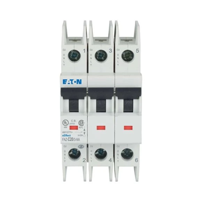 Miniature circuit breaker 3-pole NA version, 20A, C-Char