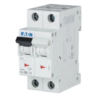 Miniature circuit breaker 6kA 1-pole, 6A, B-Char