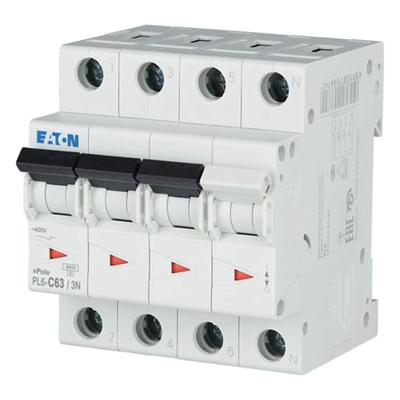 Miniature circuit breaker 6kA 3-pole, 63A, C-Char