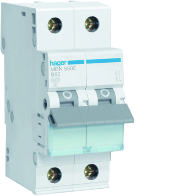 Miniature circuit breaker 6kA B 1+N 50A