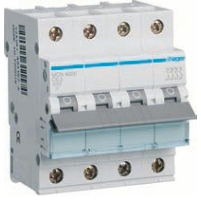 Miniature circuit breaker 6kA B four-pole 50A