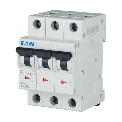 Miniature circuit breaker type D 3-pole, 63A, D-Char