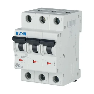 Miniature circuit breaker type D 3-pole, 63A, D-Char