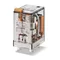 Miniature industrial relay 2P; 10A; 220V DC; test button + mechanical indicator, 55.32.9.220.0040