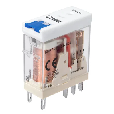 Miniaturrelais RMP7-2012-23-1024 2P (Faston 2,5 x 0,5 mm) 24 V DC 8 A / 250 V AC