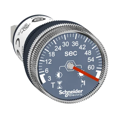 Minuteur Harmony XB5 24 V CC, plage 3 s/60 s, 1 sortie NO PNP