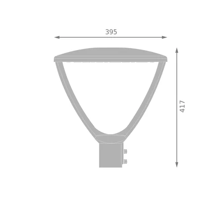МІСЬКИЙ ЛІХТАР SYMMETRIC 29W SYM PS 822-827 IP66 GY світильник