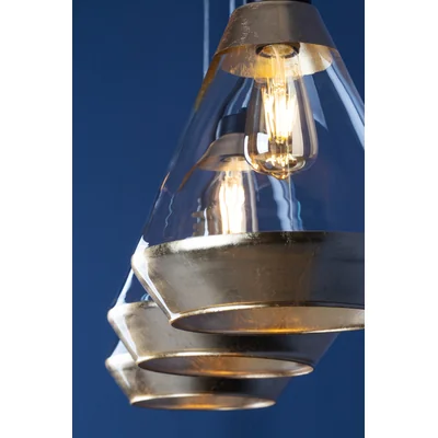 MISTRAL Lampada a sospensione tripla 117cm 60W E27 IP20 oro