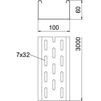 MKS 610 FS Perforovaný kabelový žlab MKS