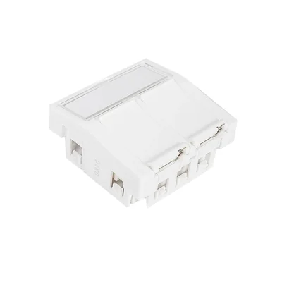 MMC 45x45 adapter for 2xRJ45 keystone modules
