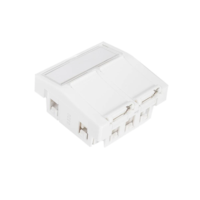 MMC 45x45 adaptér pro 2xRJ45 keystone moduly