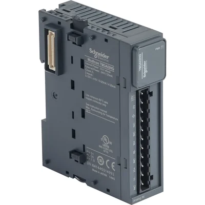 Modicon TM3, modulo di ingresso analogico, 2 ingressi corrente/tensione, alta risoluzione, morsetti a molla