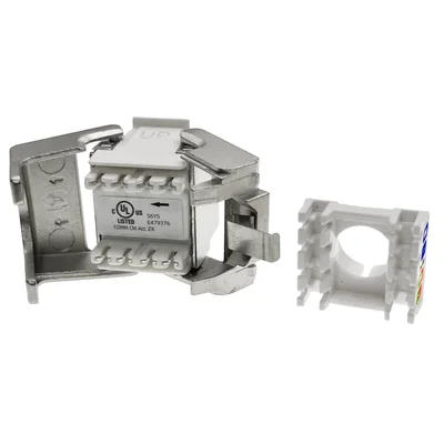Moduł keystone RJ45 beznarzędziowy STP kat.6 PoE+ ALANTEC Plus - badanie jakości INTERTEK (USA) - PODWYŻSZONE PARAMETRY TRANSMISYJNE