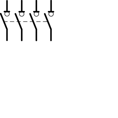 Modular 4-pole rotary switch disconnector