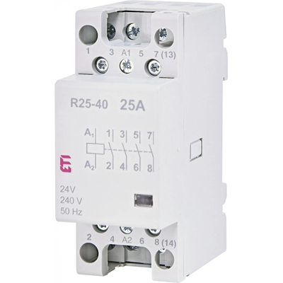 Modular contactor 25A 4 NO contacts (2 mod. 4 poles) R 25-40 24V