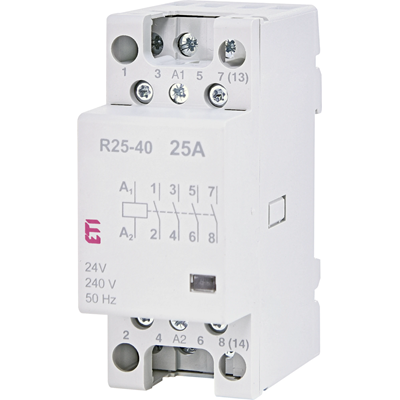 Modular contactor 25A 4 NO contacts (2 mod. 4 poles) R 25-40 24V