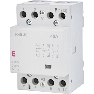 Modular contactor 40A 4 NO contacts (3 mod. 4 poles) R 40-40 230