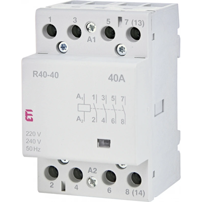Modular contactor 40A 4 NO contacts (3 mod. 4 poles) R 40-40 230
