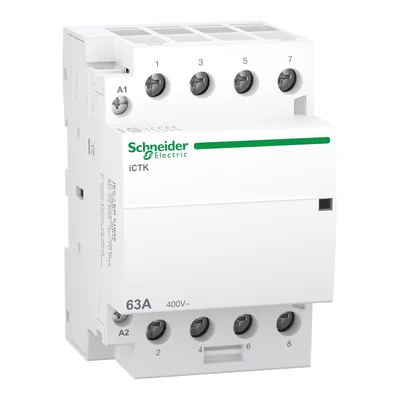 Modular contactor, Acti9 iCTK50-63-40-230 63A 4NO 50Hz 220/240 VAC, not expandable with auxiliary contacts