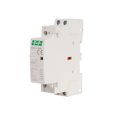 Modular contactor, rail mounting, 1×NO+1×NC contacts, 25A, 24V DC
