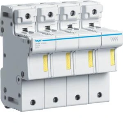 Modular fuse base, 4-pole, 3+N, 50A