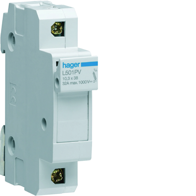 Modular fuse base for PV systems, 1P 10x38 mm 32 A 1000 V d.c.
