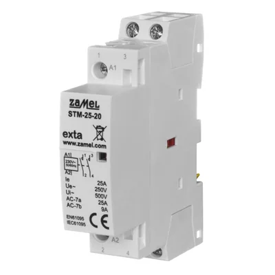 MODULAR INSTALLATION CONTACTOR 25A, 2xNO, 230V AC, TYPE: STM-25-20