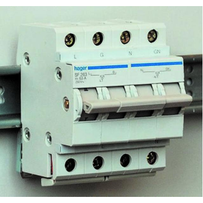 Modularer Netz-Aggregateschalter 63A mit zwei Geschwindigkeiten I-0-II