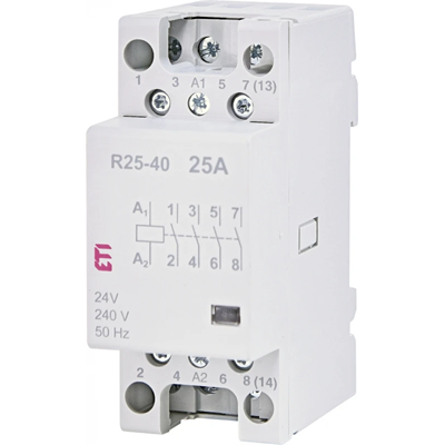 Modularer Schütz 25A 4 Schließerkontakte (2 mod. 4 Pole) R 25-40 24V