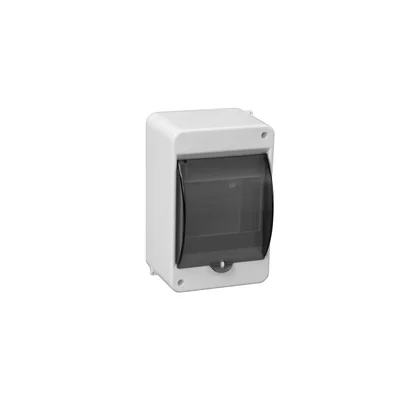 Modulares Aufputzgehäuse S-4, mit Rauchglas, ohne Anschluss, weiß, IP40