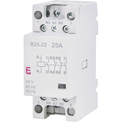 Modulares Schütz 25A 24V AC 2NO 2C