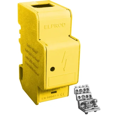 Modulární jednopólový rozvodný blok TS-35 70² 2x25² 2x16² 7x6² modrý